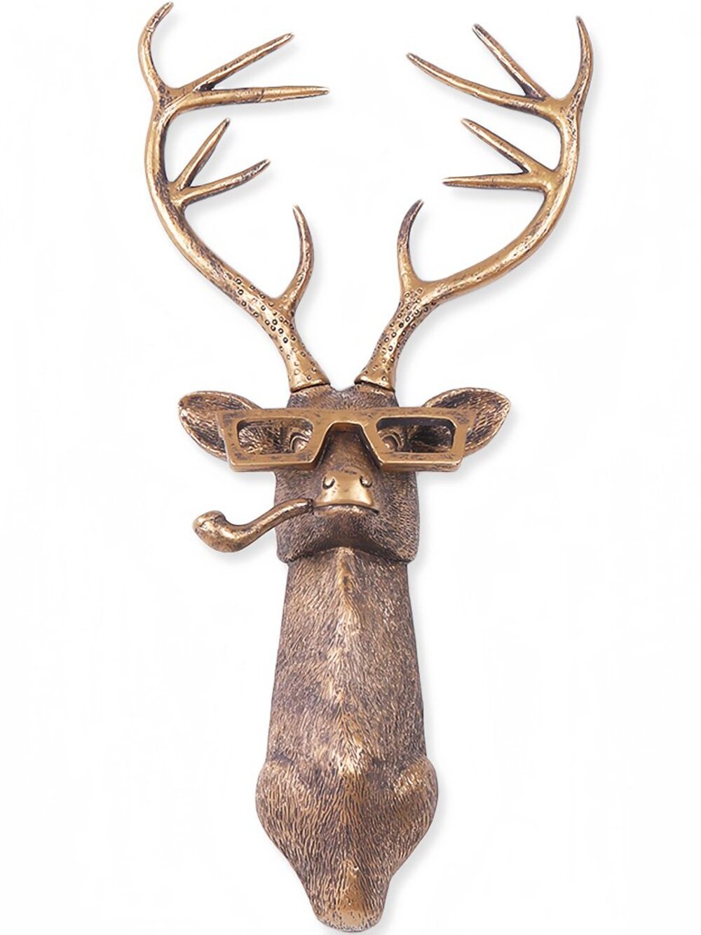 Joogour Head Wall Mount Decor,Resin Animal Sculptures,Art Deco Wall Hanging Deco
